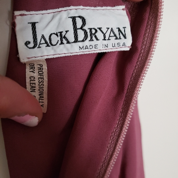 Jack Bryan Vtg Pleated  Ruffle neck tie Oversized Career Midi Dress - Picture 2 of 5